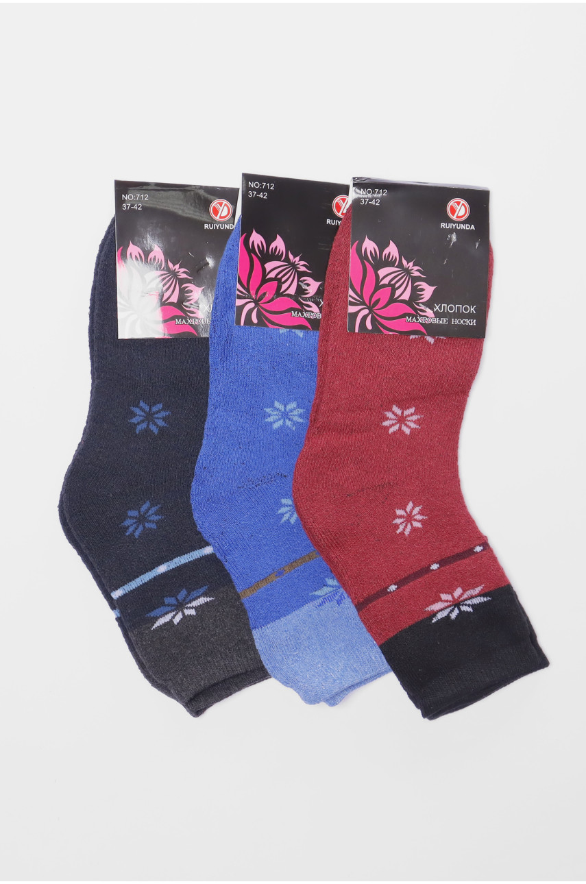 Набір шкарпеток жіночих махрових 3 штуки 712 190185
