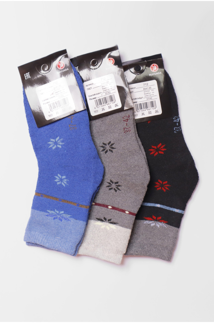 Набір шкарпеток жіночих махрових 3 штуки 712 190186