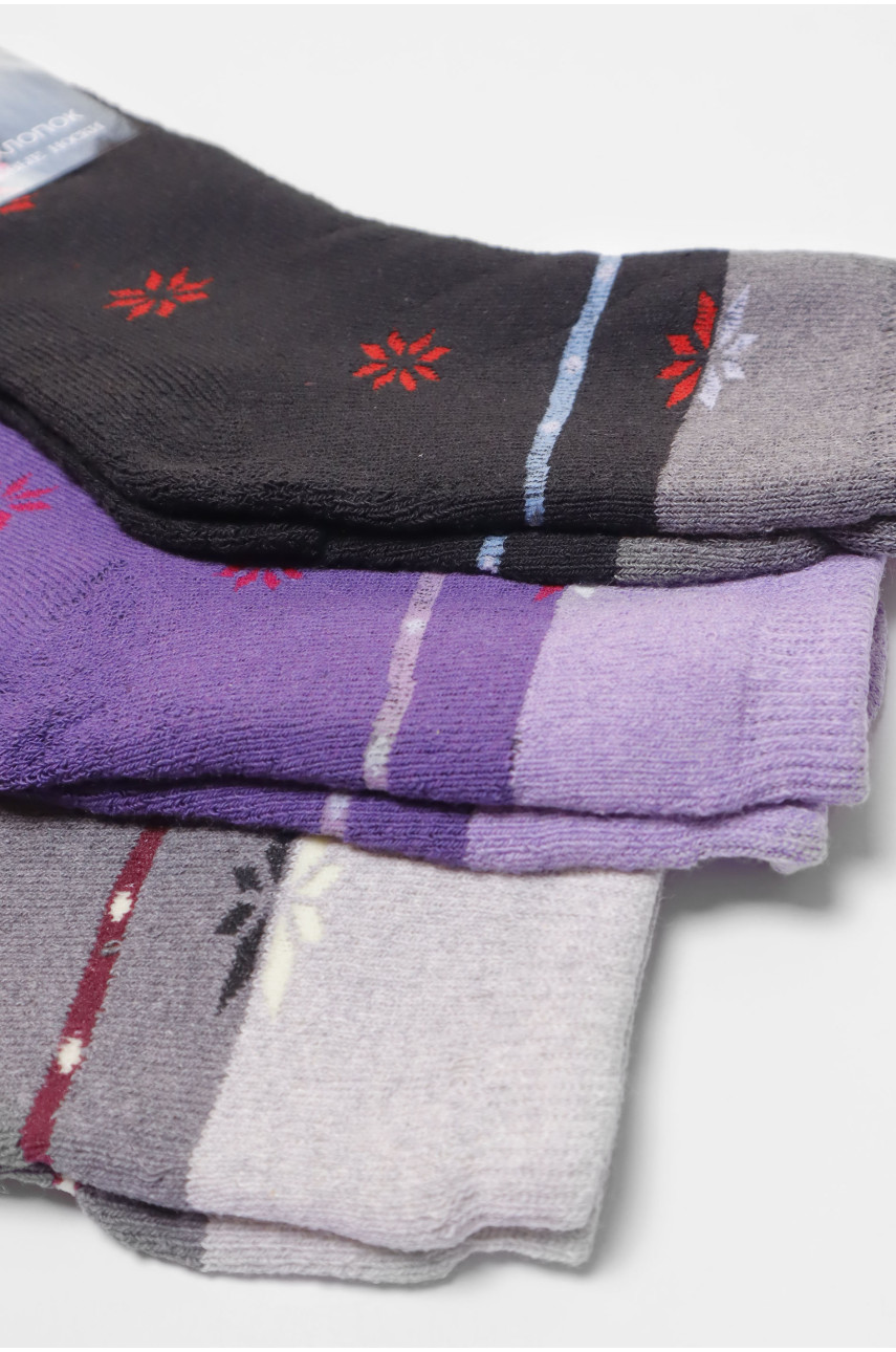 Набір шкарпеток жіночих махрових 3 штуки 712 190187