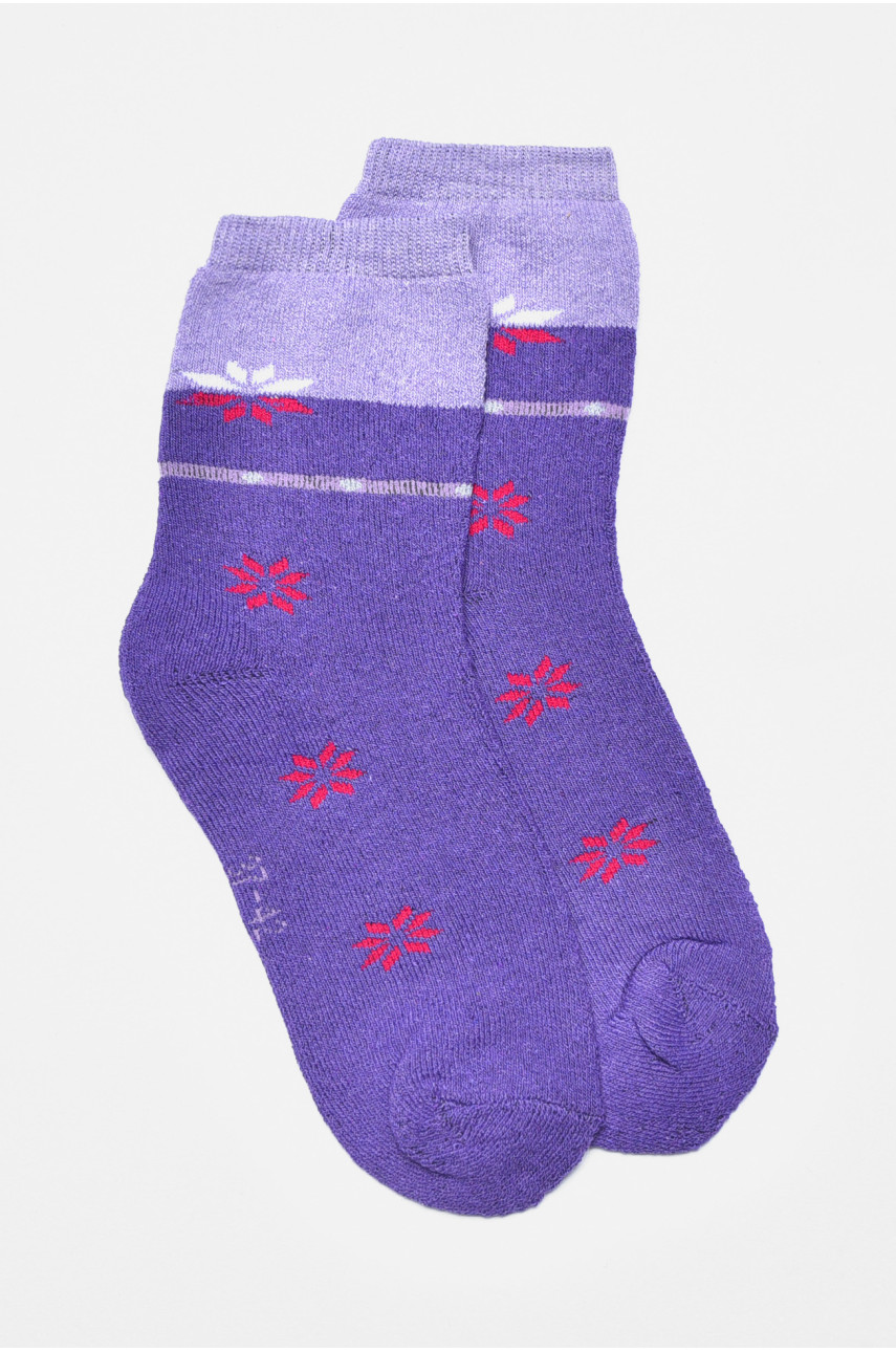 Шкарпетки жіночі махрові фіолетового кольору 712 190190 Шкарпетки жіночі махрові фіолетового кольору 712 190190