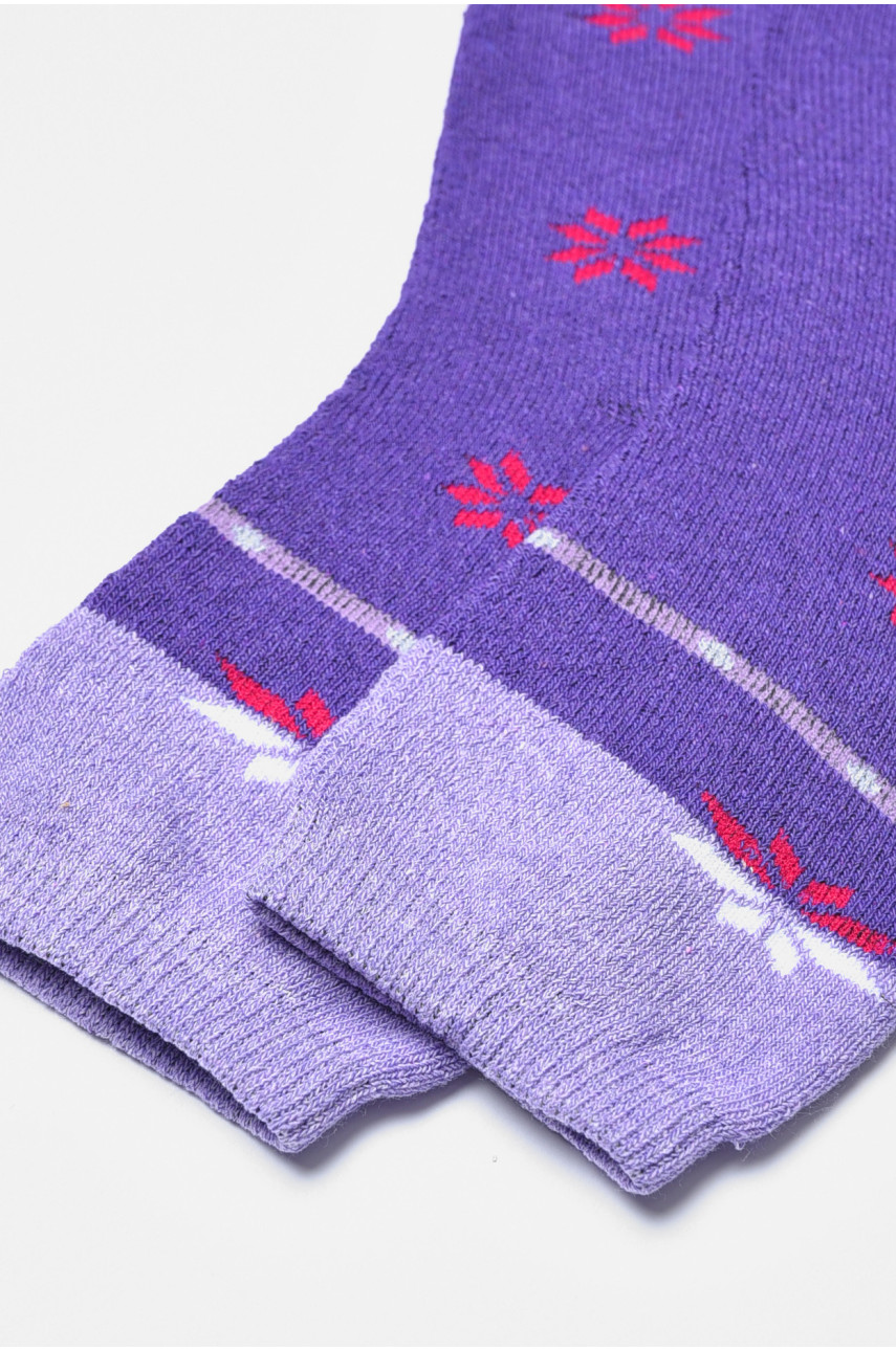Шкарпетки жіночі махрові фіолетового кольору 712 190190 Шкарпетки жіночі махрові фіолетового кольору 712 190190