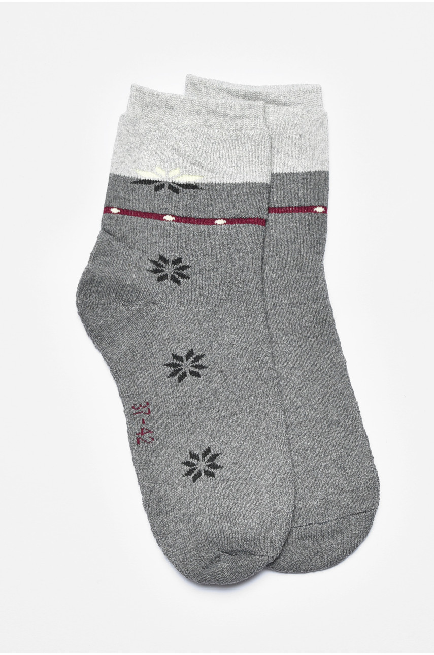 Шкарпетки жіночі махрові сірого кольору 712 190193 Шкарпетки жіночі махрові сірого кольору 712 190193