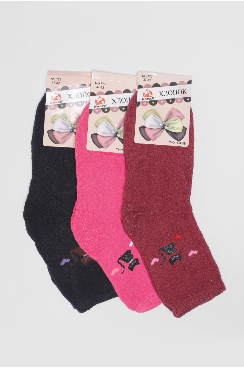 Набір шкарпеток жіночих махрових 3 штуки 777 190195