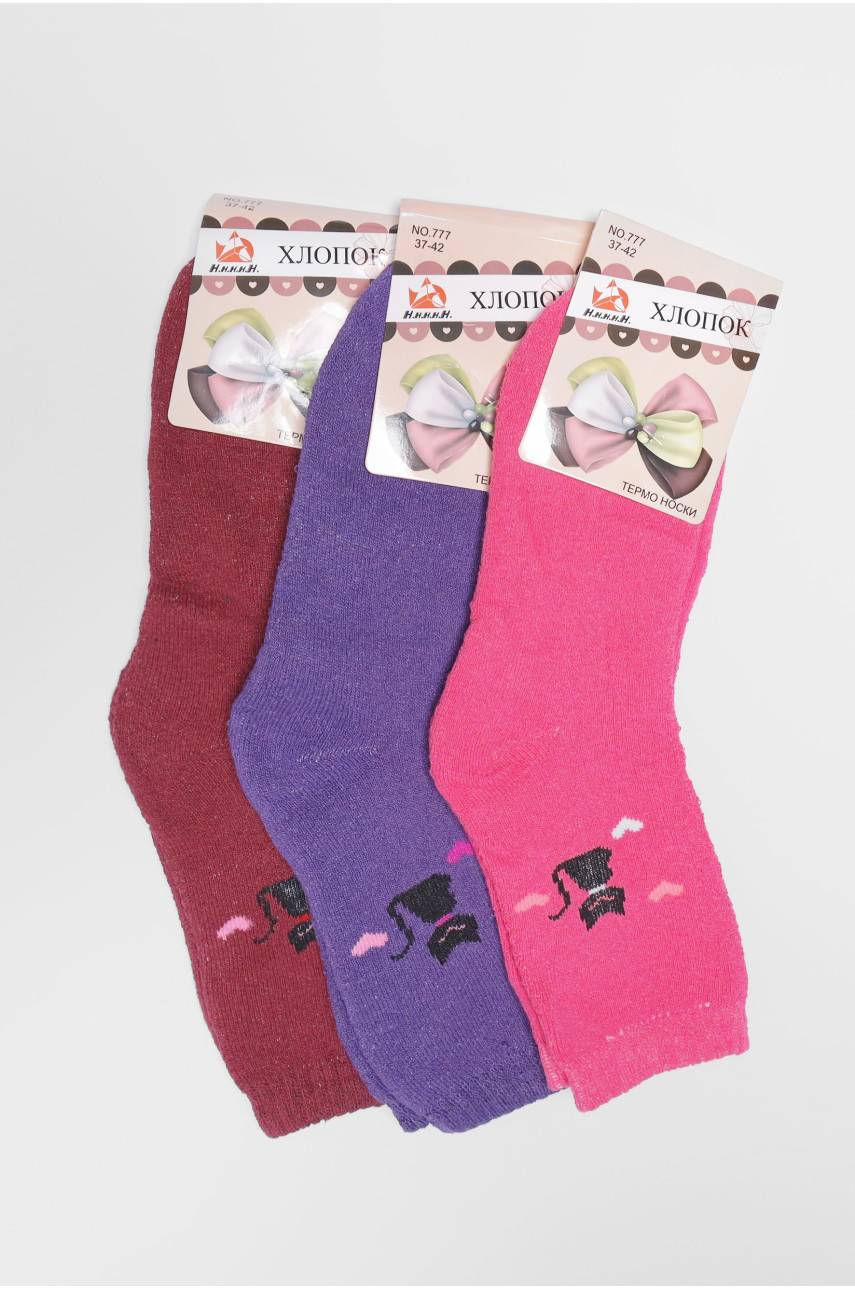 Набір шкарпеток жіночих махрових 3 штуки 777 190197