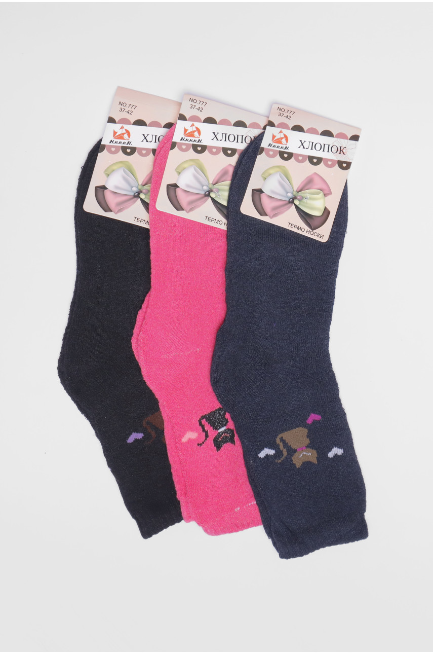 Набір шкарпеток жіночих махрових 3 штуки 777 190198