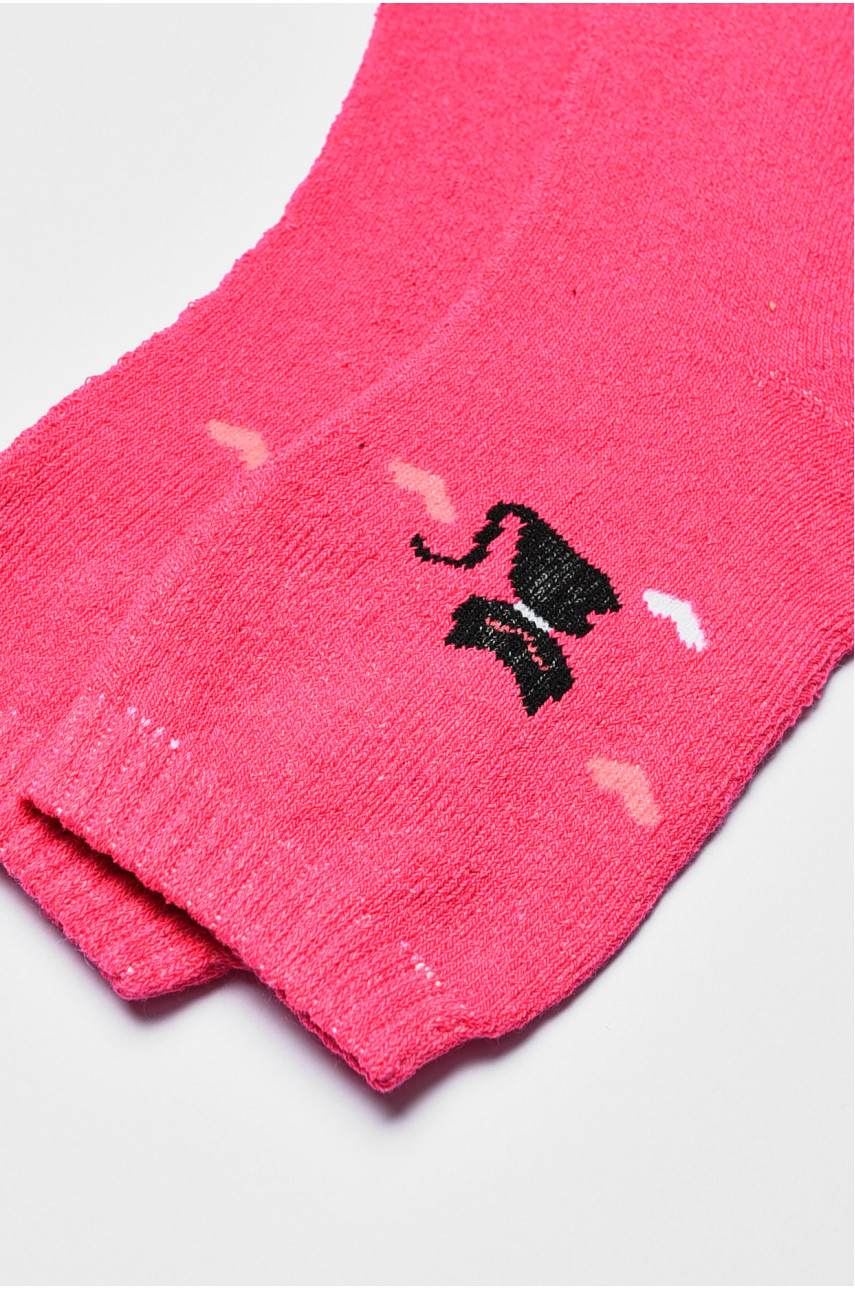 Шкарпетки жіночі махрові рожевого кольору 777 190205