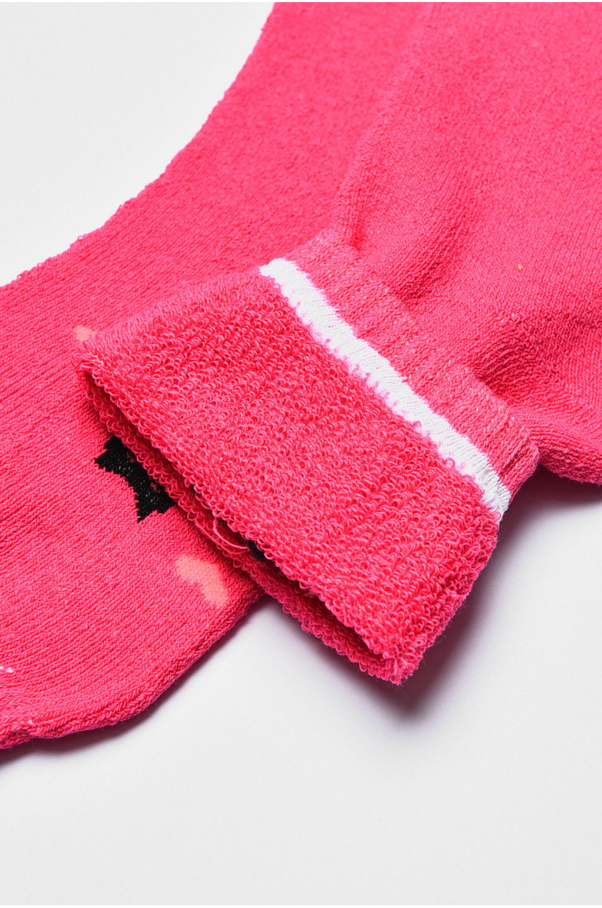 Шкарпетки жіночі махрові рожевого кольору 777 190205