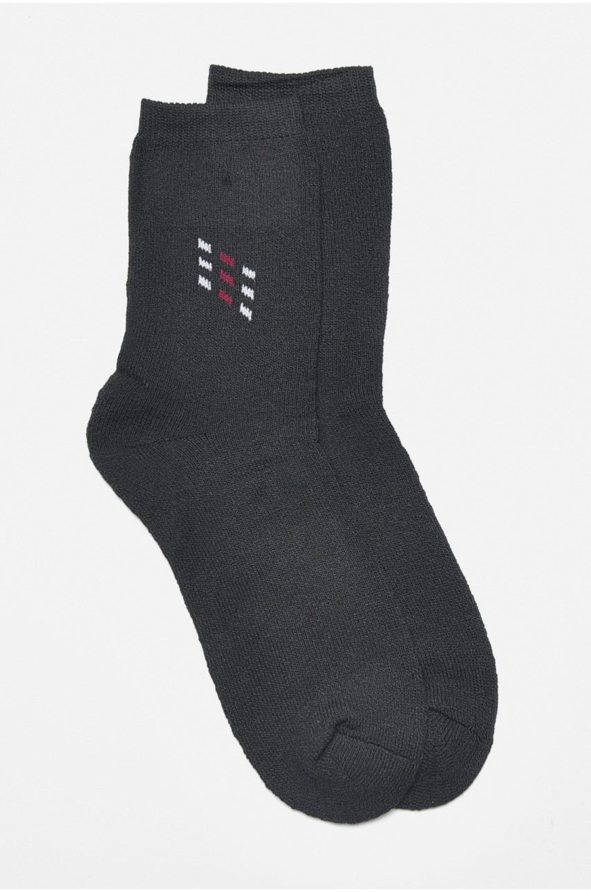 Носки мужские махровые черного цвета 106 190211 Носки мужские махровые черного цвета 106 190211