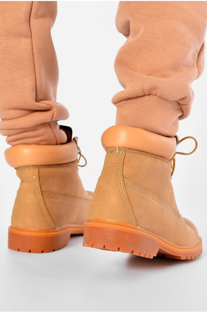 Ботинки детские бежевого цвета на шнуровке 8630 190231 Ботинки детские бежевого цвета на шнуровке 8630 190231