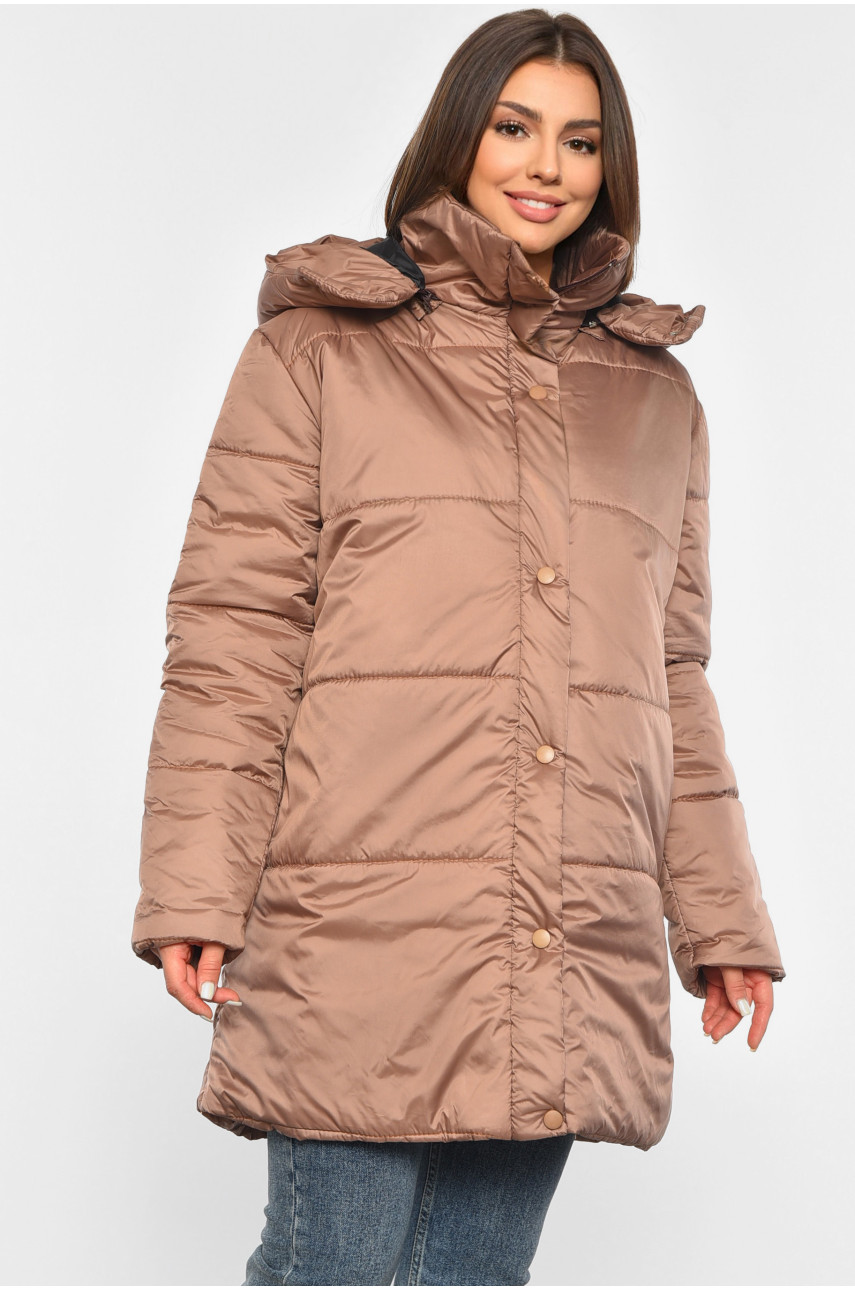 Куртка жіноча демісезонна кольору мокко 8859 190234
