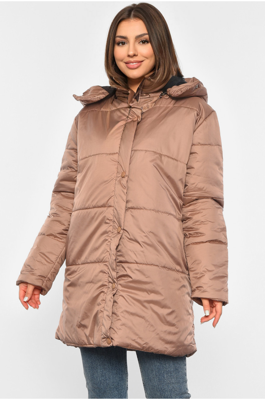 Куртка жіноча демісезонна кольору мокко 8859 190234