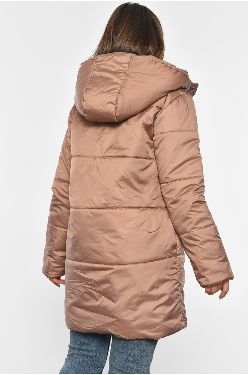 Куртка жіноча демісезонна кольору мокко 8859 190234