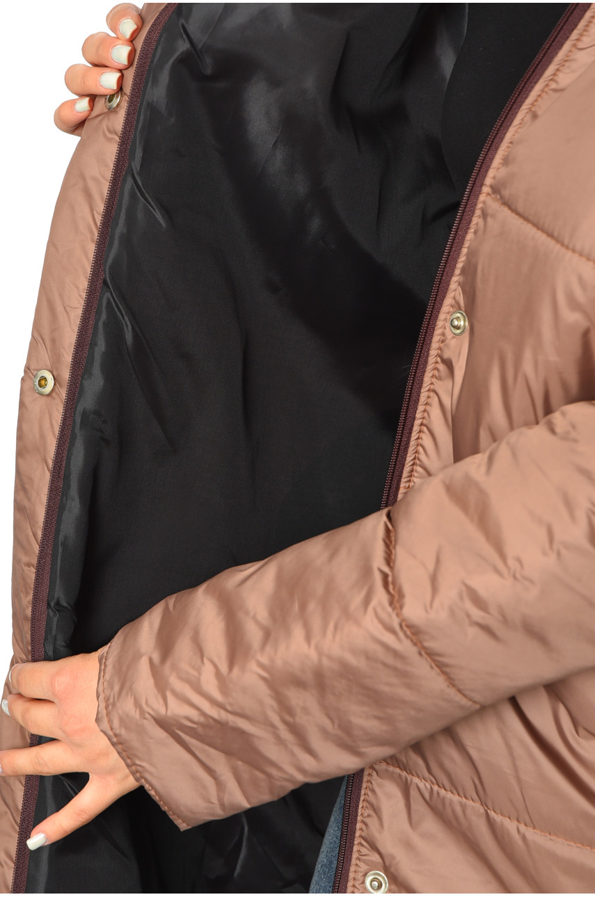 Куртка жіноча демісезонна кольору мокко 8859 190234