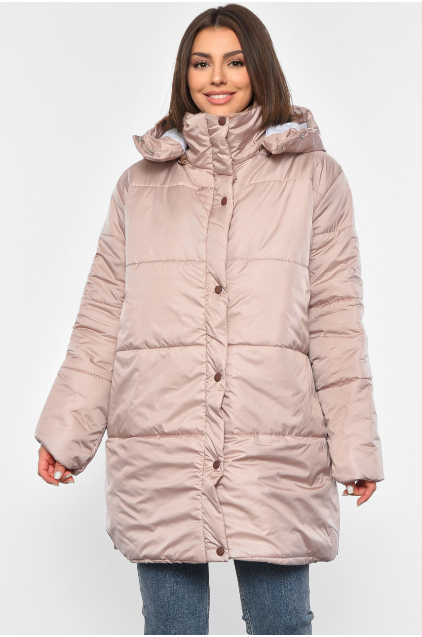 Куртка жіноча демісезонна бежевого кольору 8859 190237