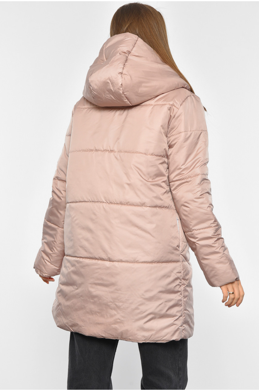 Куртка жіноча демісезонна бежевого кольору 8859 190238 Куртка жіноча демісезонна бежевого кольору 8859 190238