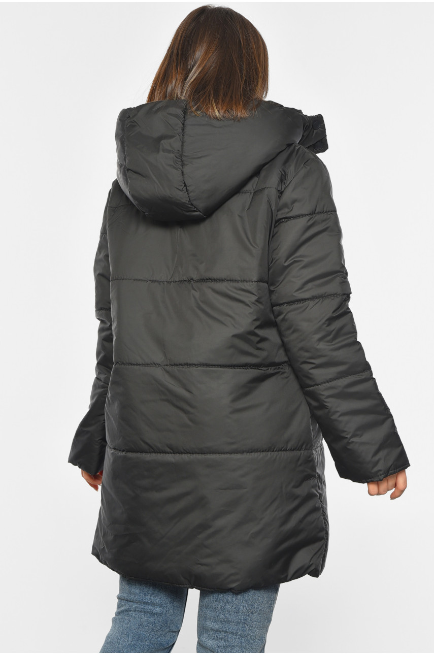 Куртка жіноча демісезонна чорного кольору 8859 190240 Куртка жіноча демісезонна чорного кольору 8859 190240