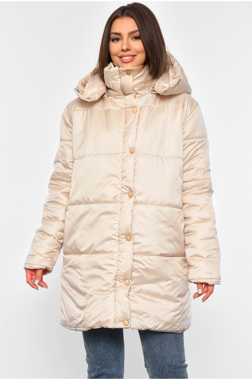 Куртка жіноча демісезонна молочного кольору 8859 190241