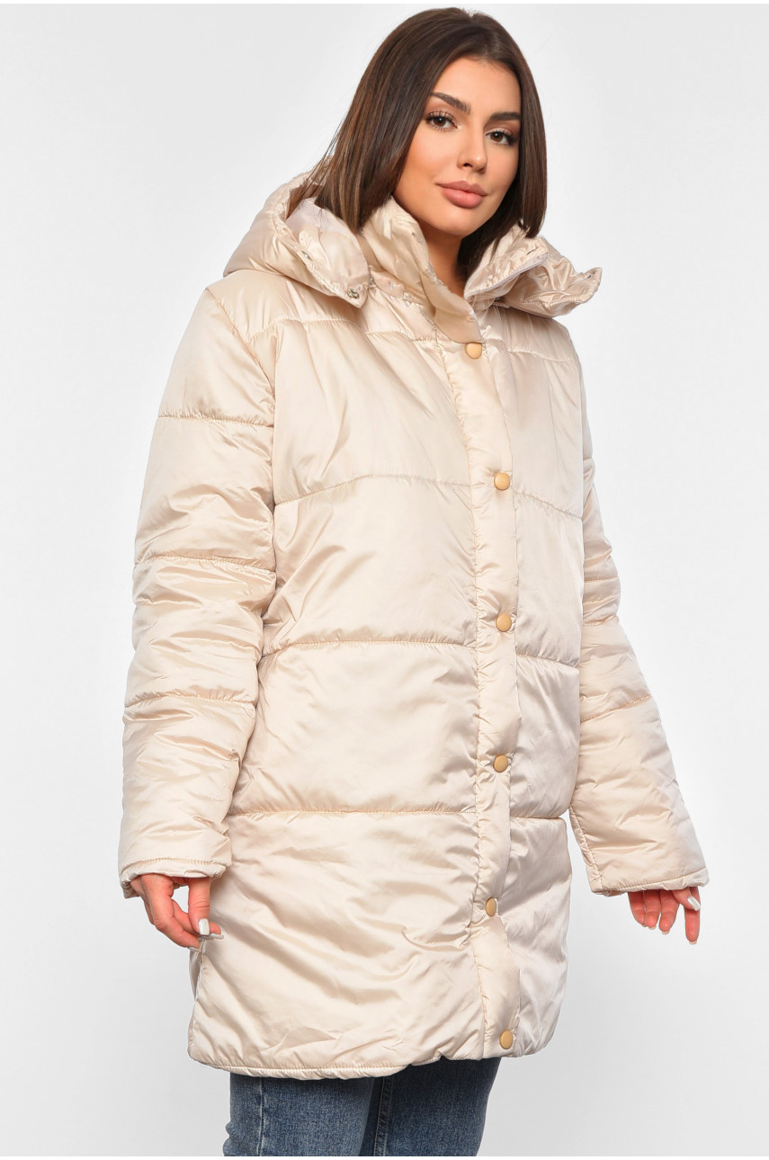 Куртка жіноча демісезонна молочного кольору 8859 190241