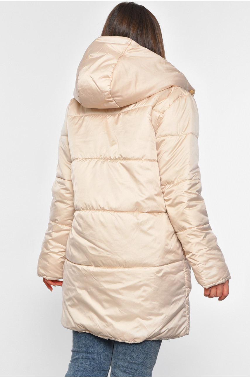 Куртка жіноча демісезонна молочного кольору 8859 190241