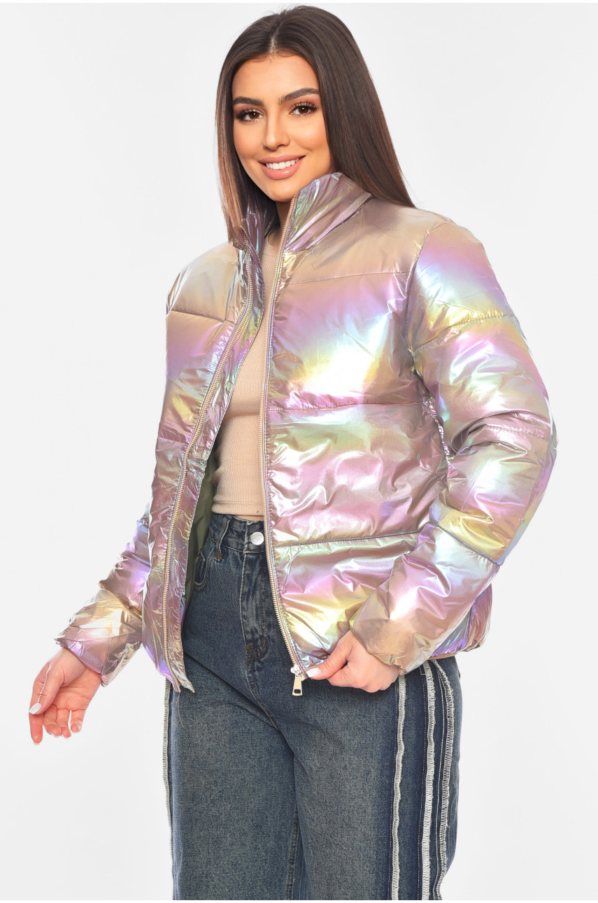 Куртка жіноча демісезонна кольору хамелеон 2022-6 190249