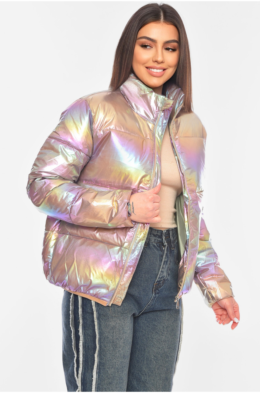 Куртка жіноча демісезонна кольору хамелеон 2022-6 190249