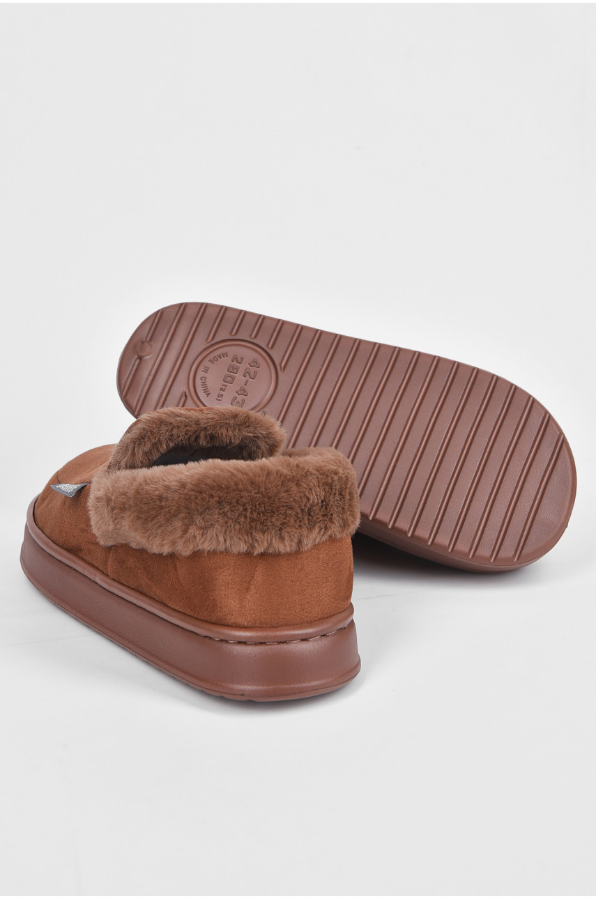Капці кімнатні чоловічі коричневого кольору 9819-3 190256