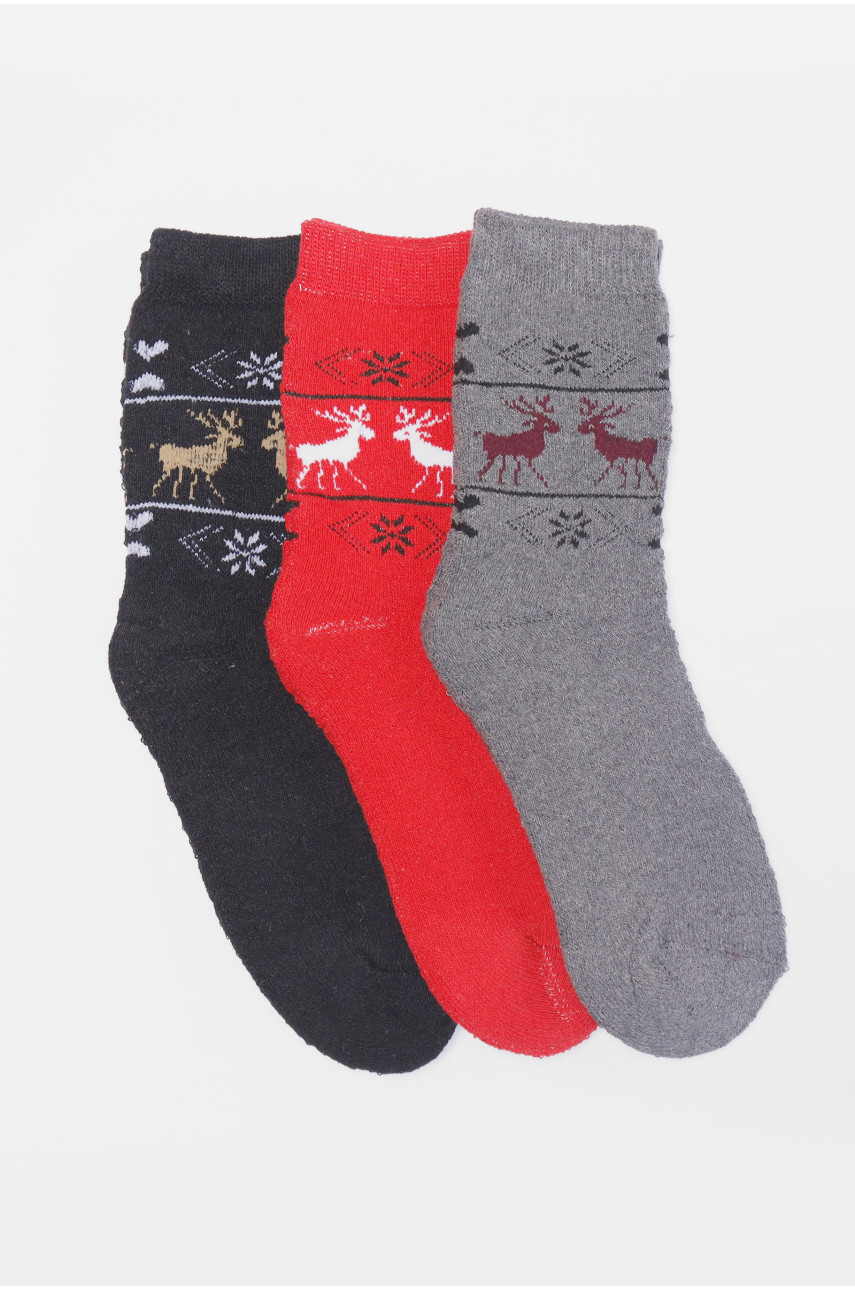 Набір шкарпеток жіночих махрових 3 штуки 881 190301