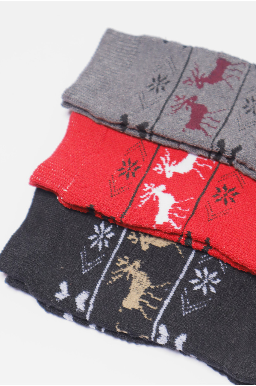 Набір шкарпеток жіночих махрових 3 штуки 881 190301