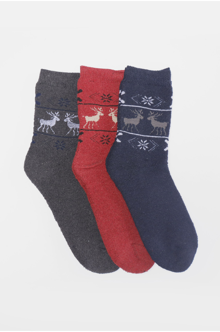 Набір шкарпеток жіночих махрових 3 штуки 881 190302