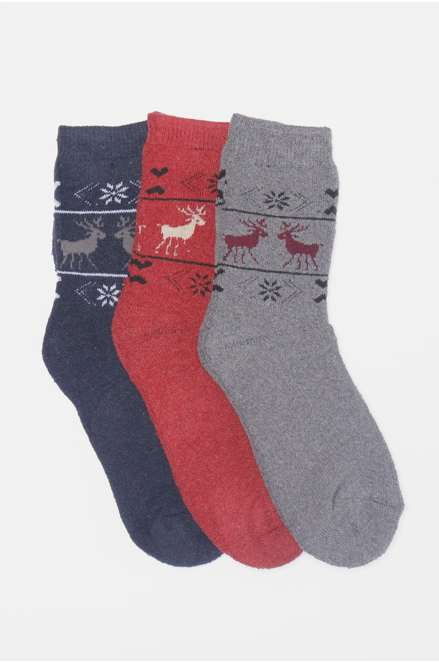 Набір шкарпеток жіночих махрових 3 штуки 881 190304