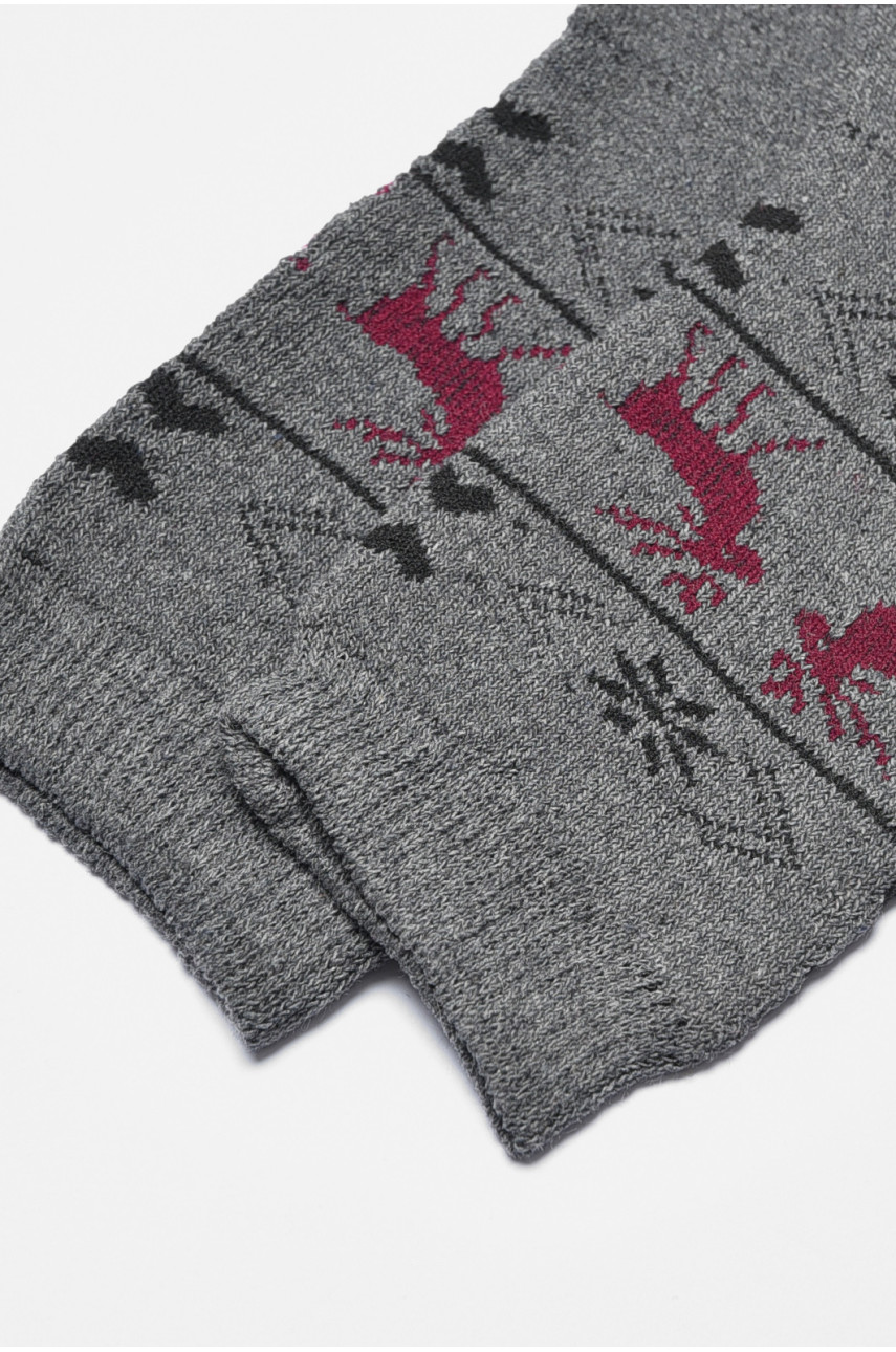 Шкарпетки жіночі махрові сірого кольору 881 190310