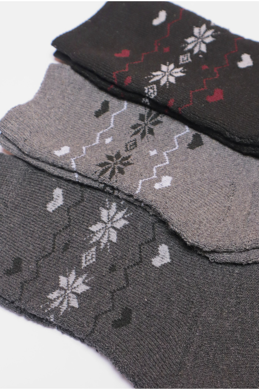 Набір шкарпеток жіночих махрових 3 штуки 882 190313