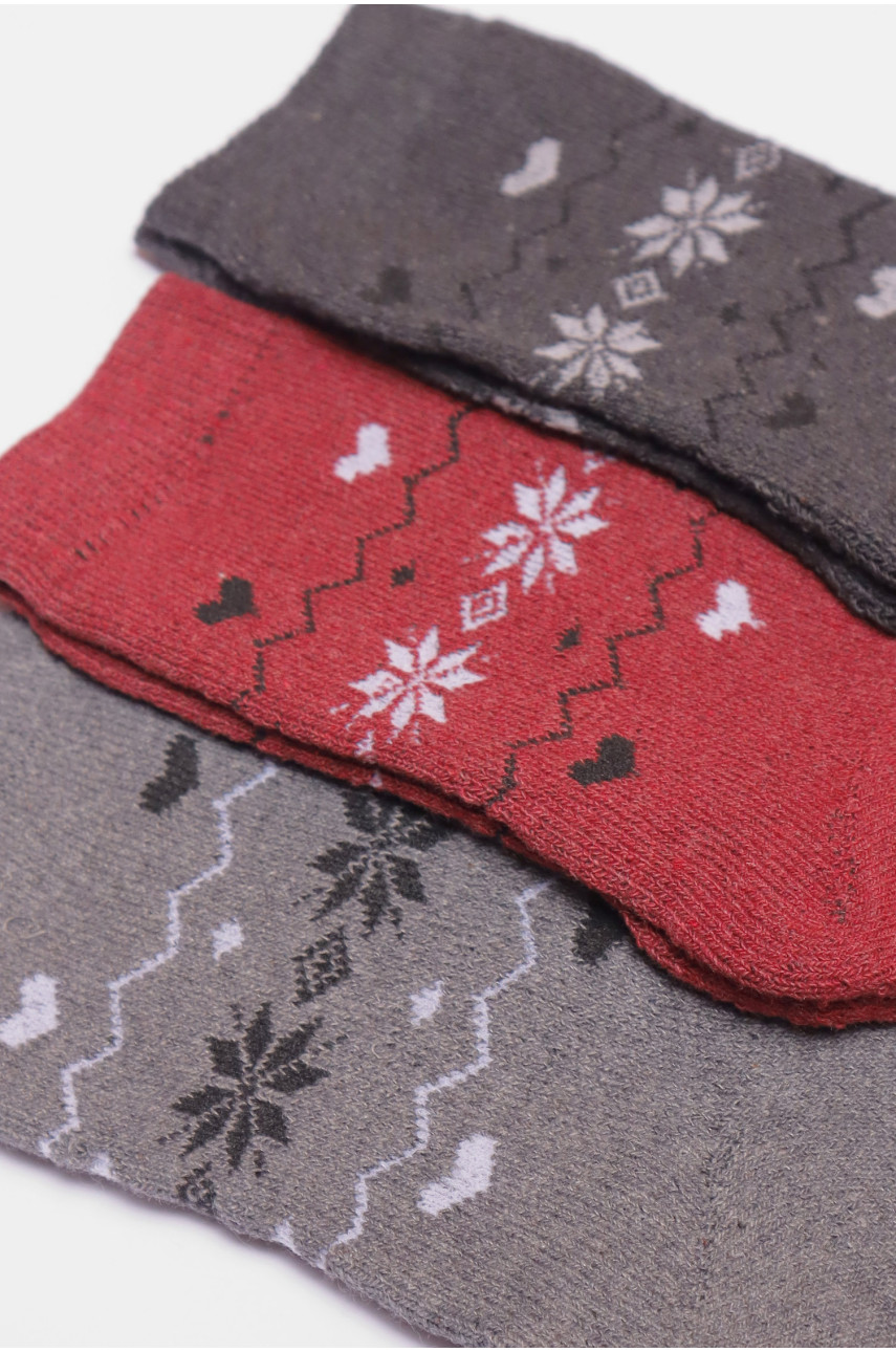 Набір шкарпеток жіночих махрових 3 штуки 882 190316