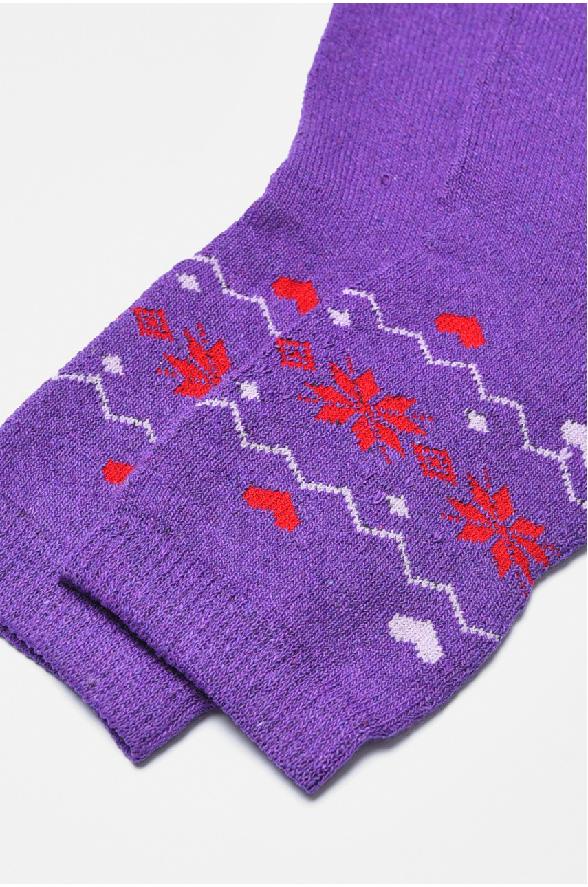 Шкарпетки жіночі махрові фіолетового кольору 882 190317