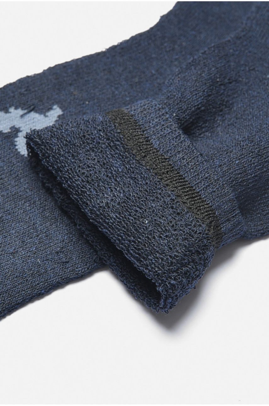 Носки мужские махровые темно-синего цвета 107 190329