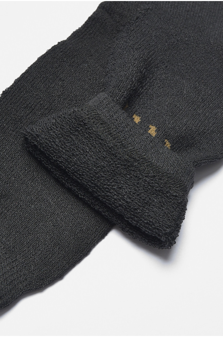 Шкарпетки чоловічі махрові чорного кольору 107 190331