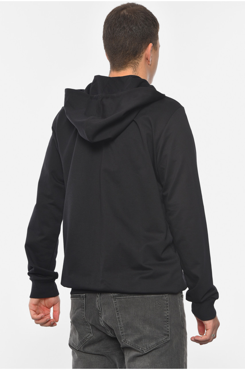 Кофта чоловіча на блискавці чорного кольору 758 190341 Кофта чоловіча на блискавці чорного кольору 758 190341
