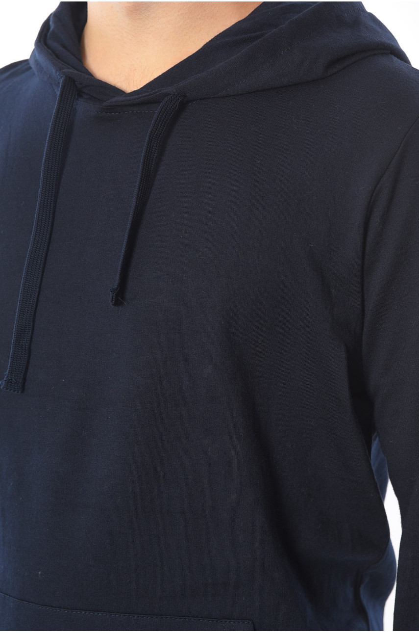Худі чоловіче темно-синього кольору 714 190342 Худі чоловіче темно-синього кольору 714 190342