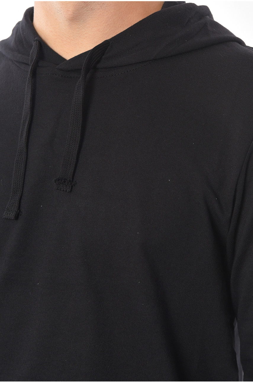 Худі чоловіче чорного кольору 714 190347 Худі чоловіче чорного кольору 714 190347