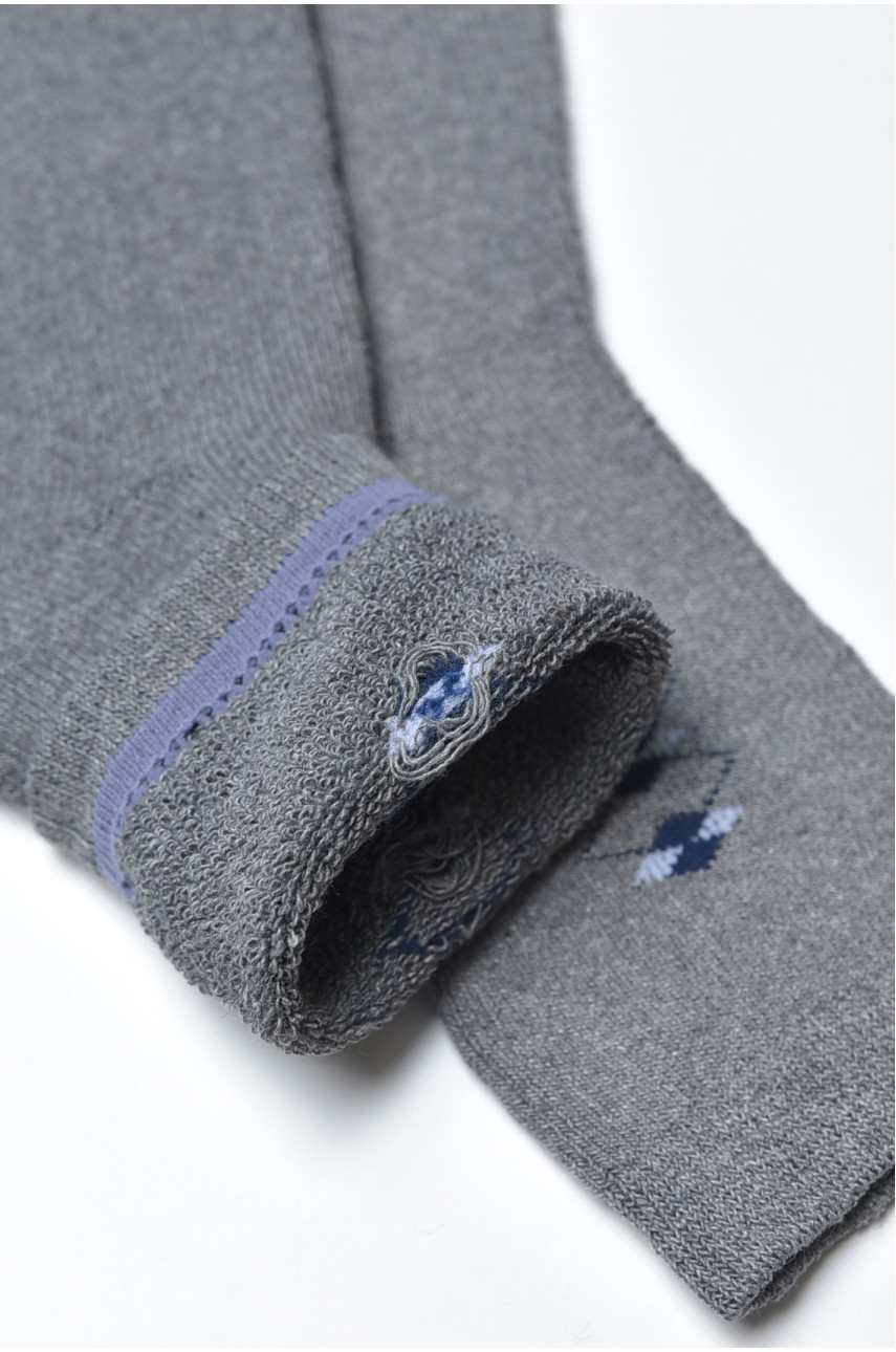 Шкарпетки чоловічі махрові сірого кольору 773 190350