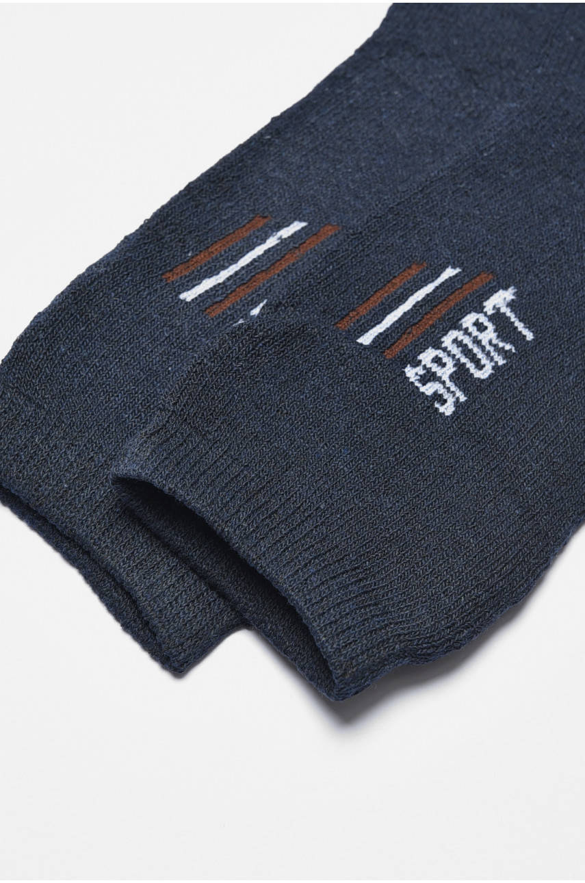 Шкарпетки чоловічі махрові темно-синього кольору 104 190359