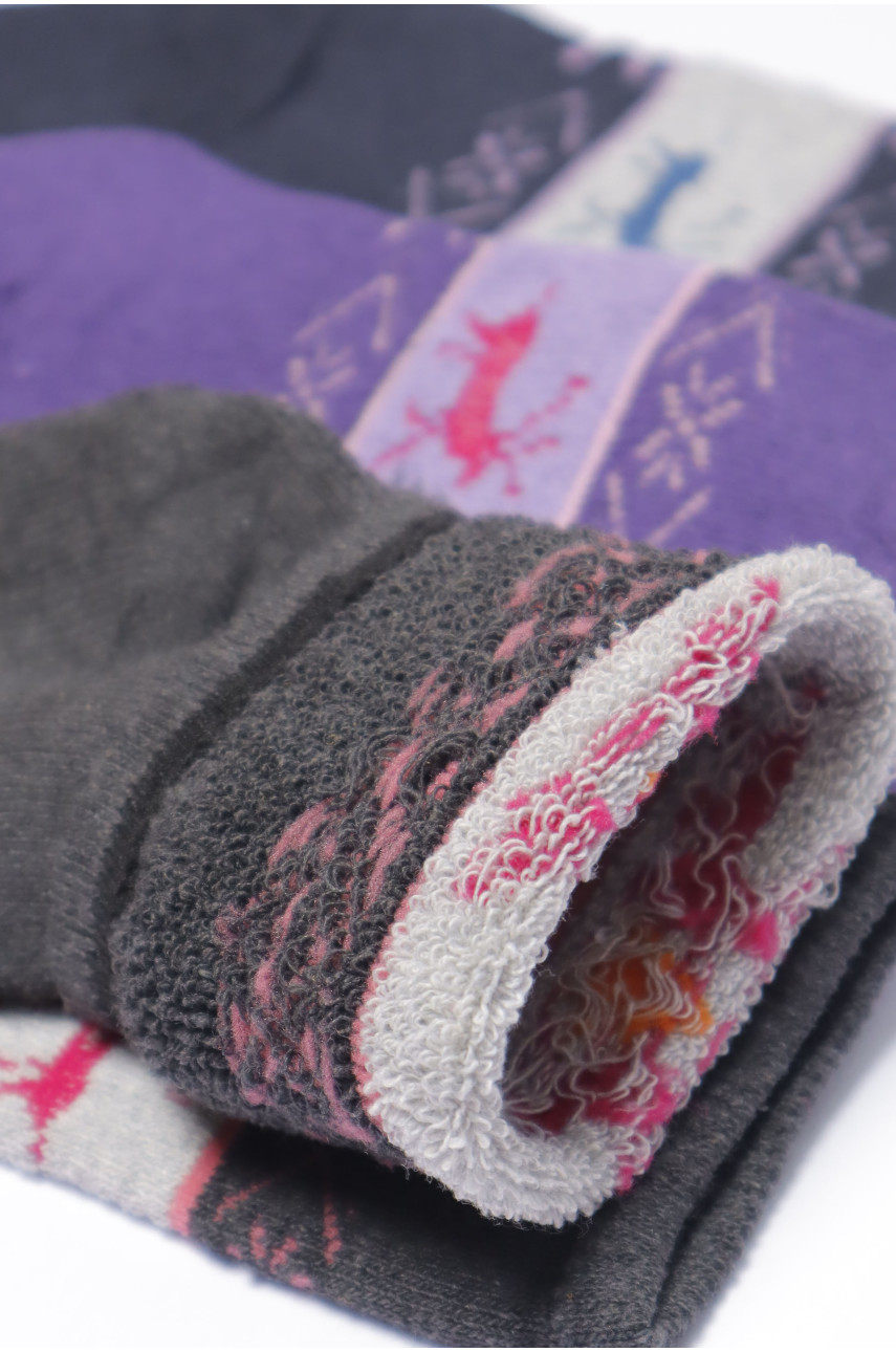 Набір шкарпеток жіночих махрових 3 штуки 701 190363