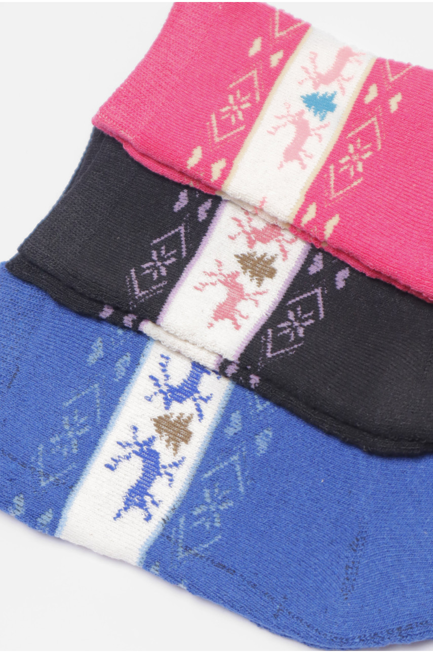 Набір шкарпеток жіночих махрових 3 штуки 701 190365