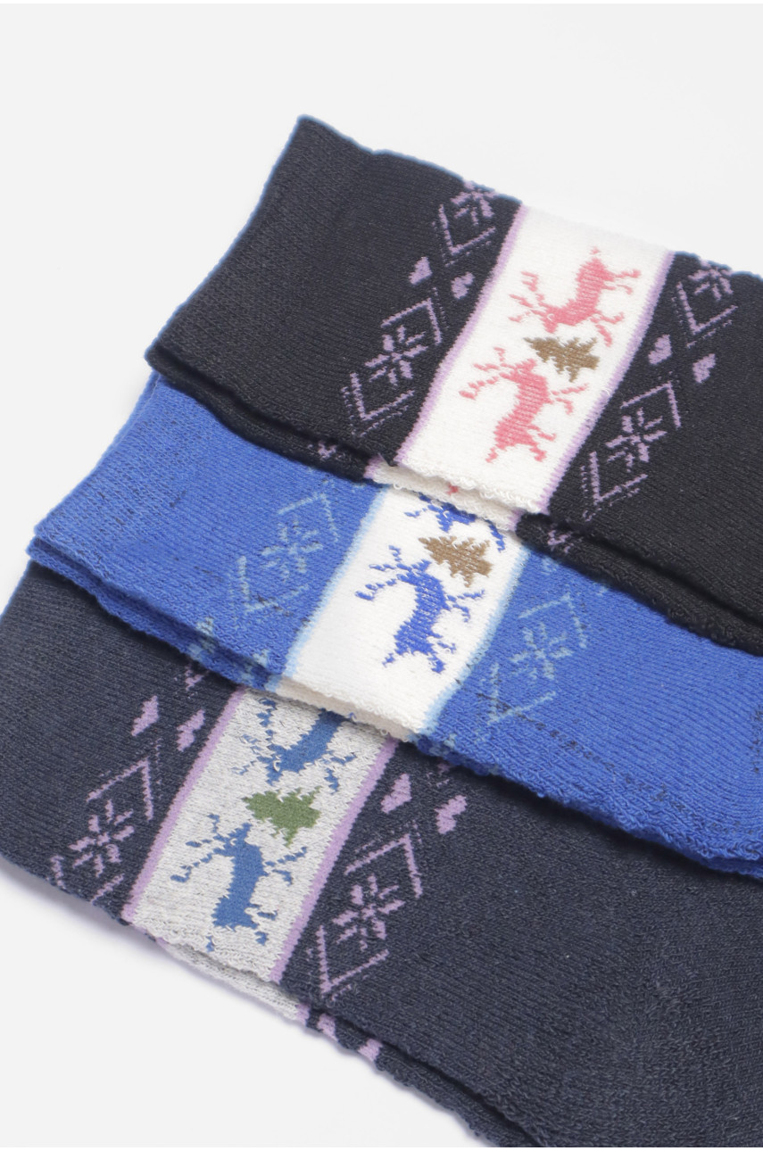 Набір шкарпеток жіночих махрових 3 штуки 701 190366