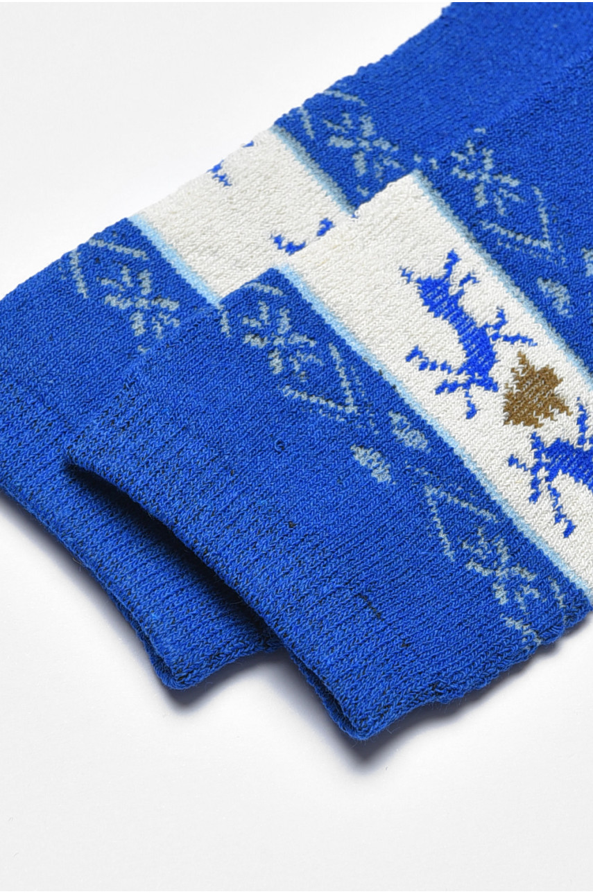 Шкарпетки жіночі махрові синього кольору 701 190370