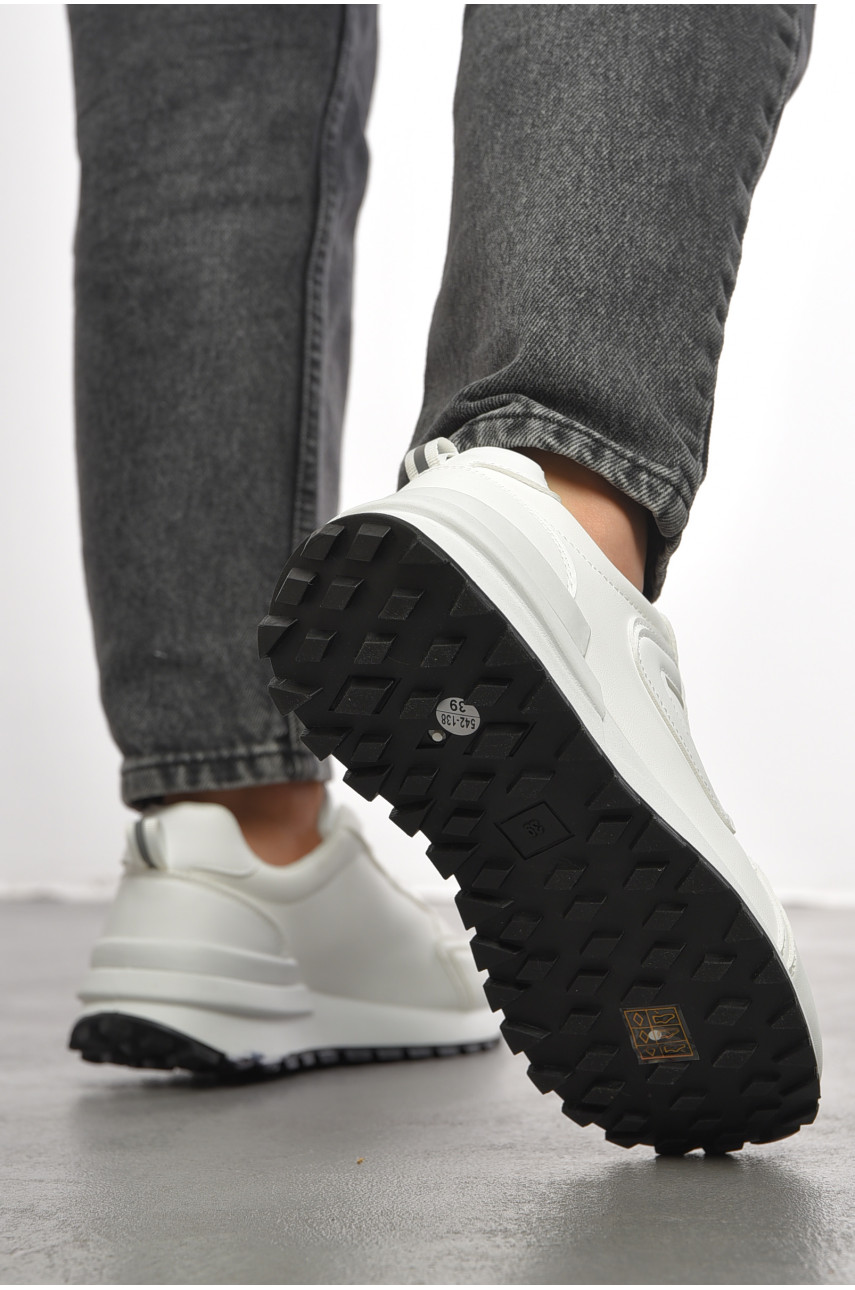 Кросівки жіночі білого кольору на шнурівці Уцінка 542-138 190374 Кросівки жіночі білого кольору на шнурівці Уцінка 542-138 190374