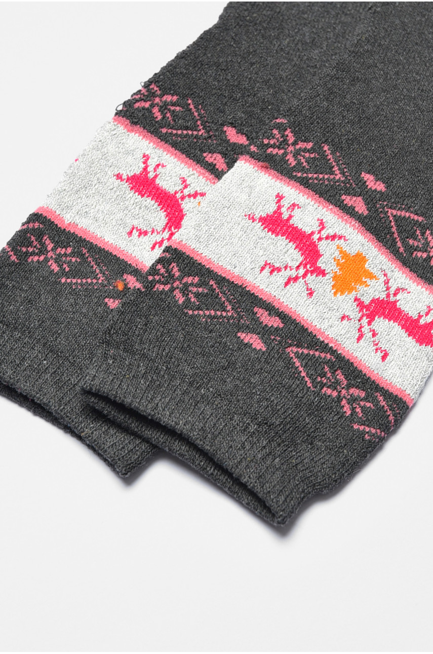 Шкарпетки жіночі махрові сірого кольору 701 190377