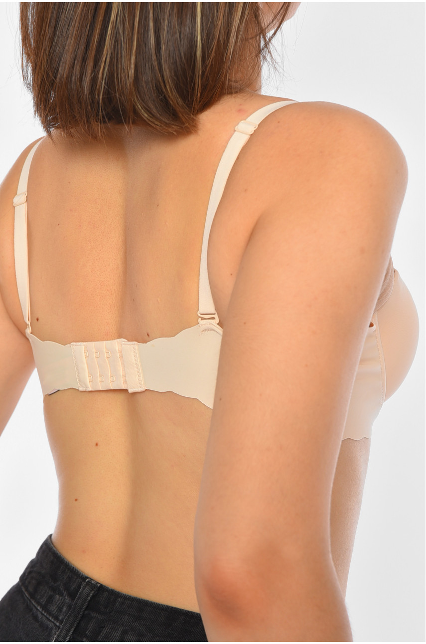 Бюстгальтер женский светло-бежевого цвета чашка С 4411 190379