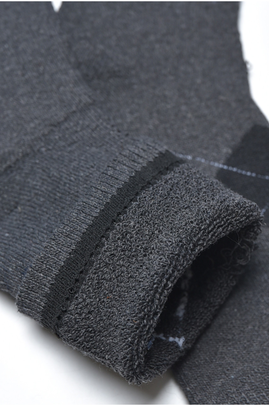 Шкарпетки чоловічі махрові темно-сірого кольору А309 190398