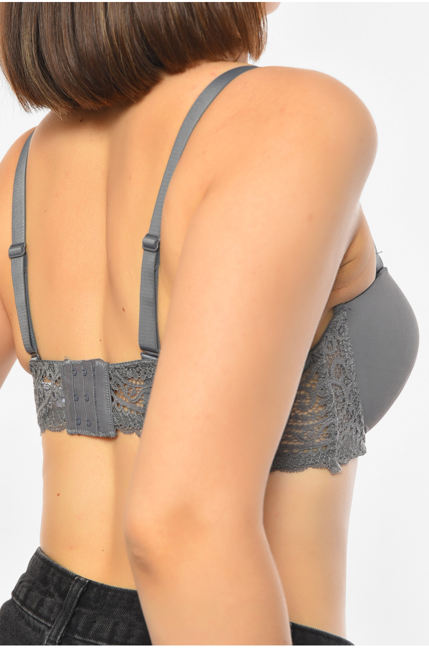 Бюстгальтер женский серого цвета чашка С 5516 190403